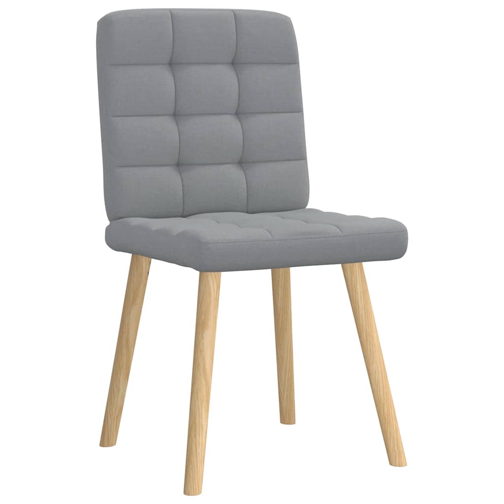 Eetkamerstoelen 4 st stof lichtgrijs is nu te koop bij PeponiXL, paradijselijk wonen!