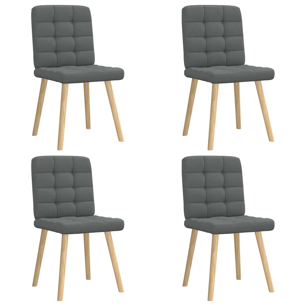 Eetkamerstoelen 4 st stof donkergrijs is nu te koop bij PeponiXL, paradijselijk wonen!