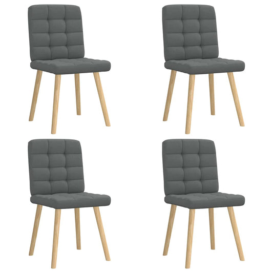Eetkamerstoelen 4 st stof donkergrijs is nu te koop bij PeponiXL, paradijselijk wonen!