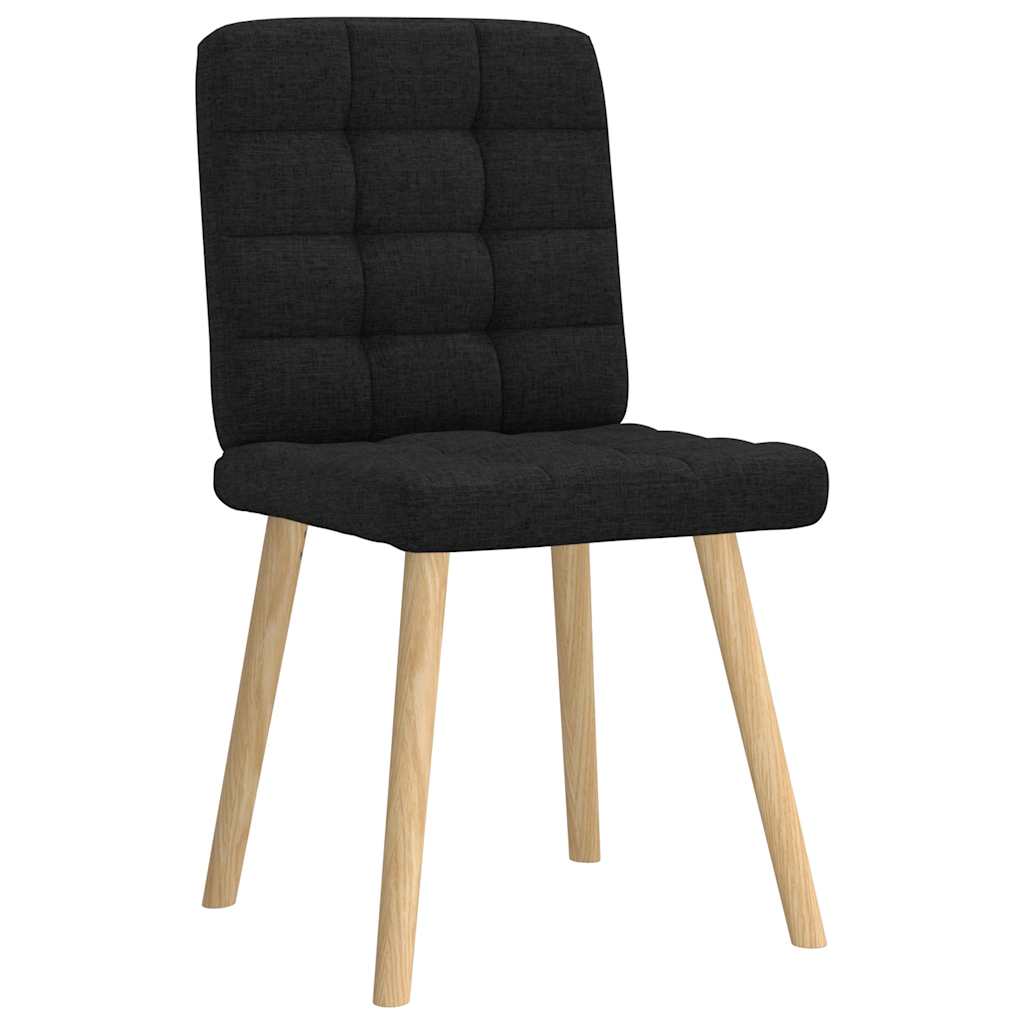 Eetkamerstoelen 4 st stof zwart is nu te koop bij PeponiXL, paradijselijk wonen!