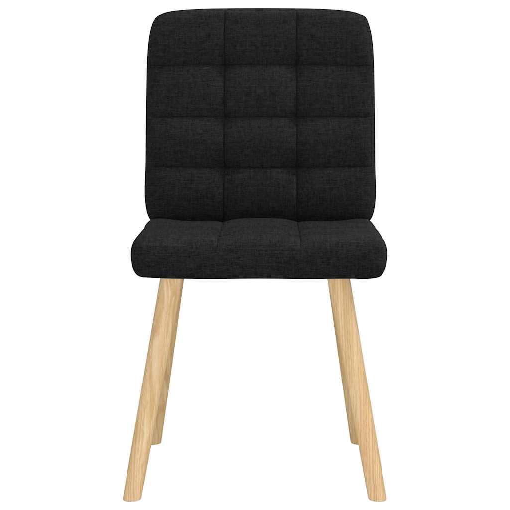 Eetkamerstoelen 4 st stof zwart is nu te koop bij PeponiXL, paradijselijk wonen!