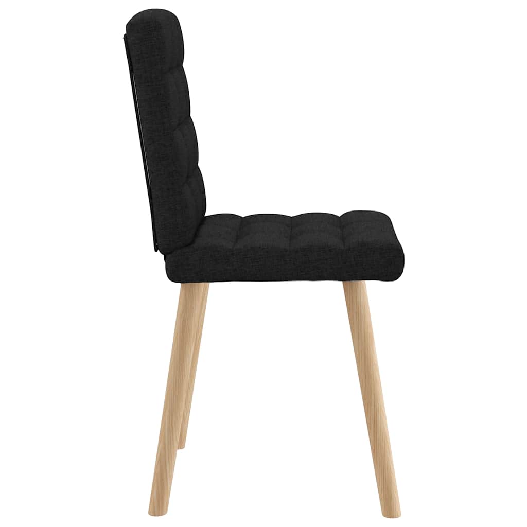 Eetkamerstoelen 4 st stof zwart is nu te koop bij PeponiXL, paradijselijk wonen!