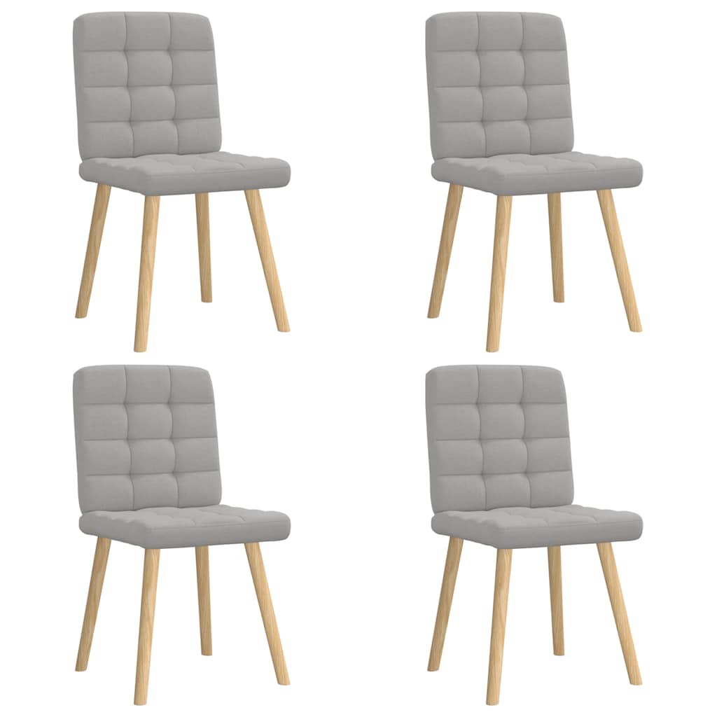 Eetkamerstoelen 4 st stof wolk grijs is nu te koop bij PeponiXL, paradijselijk wonen!