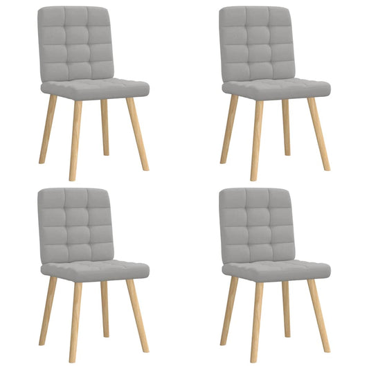 Eetkamerstoelen 4 st stof wolk grijs is nu te koop bij PeponiXL, paradijselijk wonen!
