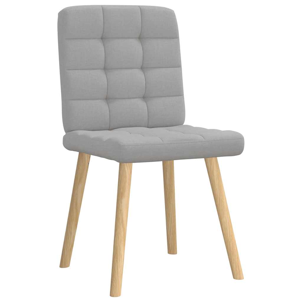 Eetkamerstoelen 4 st stof wolk grijs is nu te koop bij PeponiXL, paradijselijk wonen!