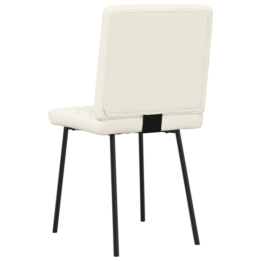 Eetkamerstoelen 4 st fluweel crèmekleurig is nu te koop bij PeponiXL, paradijselijk wonen!