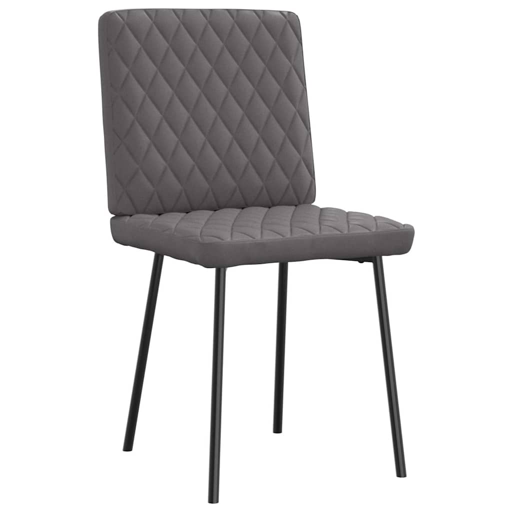Eetkamerstoelen 4 st kunstleer grijs is nu te koop bij PeponiXL, paradijselijk wonen!