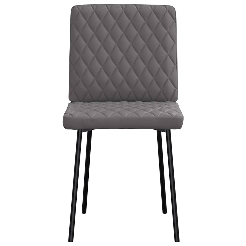 Eetkamerstoelen 4 st kunstleer grijs is nu te koop bij PeponiXL, paradijselijk wonen!