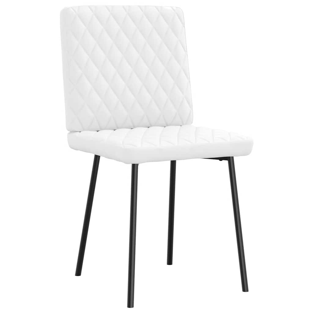Eetkamerstoelen 4 st kunstleer wit is nu te koop bij PeponiXL, paradijselijk wonen!