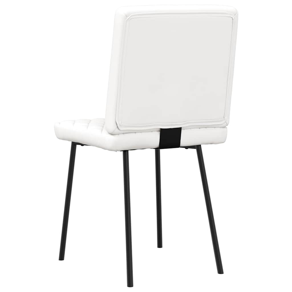 Eetkamerstoelen 4 st kunstleer wit is nu te koop bij PeponiXL, paradijselijk wonen!