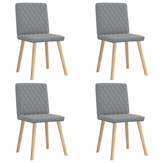 Eetkamerstoelen 4 st stof lichtgrijs is nu te koop bij PeponiXL, paradijselijk wonen!