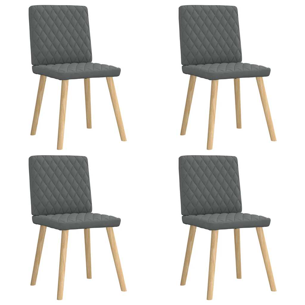 Eetkamerstoelen 4 st stof donkergrijs is nu te koop bij PeponiXL, paradijselijk wonen!