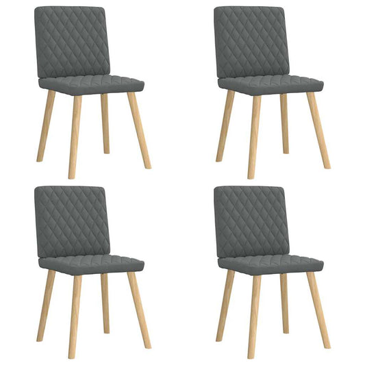 Eetkamerstoelen 4 st stof donkergrijs is nu te koop bij PeponiXL, paradijselijk wonen!