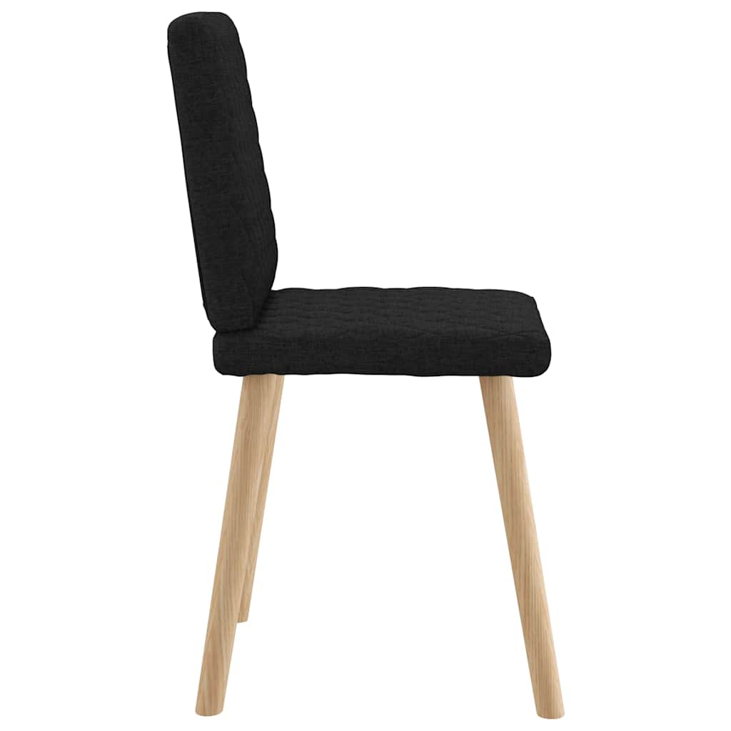 Eetkamerstoelen 4 st stof zwart is nu te koop bij PeponiXL, paradijselijk wonen!