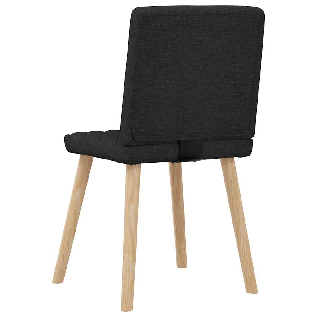 Eetkamerstoelen 4 st stof zwart is nu te koop bij PeponiXL, paradijselijk wonen!