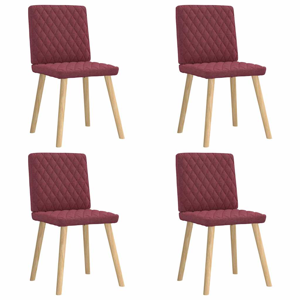 Eetkamerstoelen 4 st stof wijnrood is nu te koop bij PeponiXL, paradijselijk wonen!