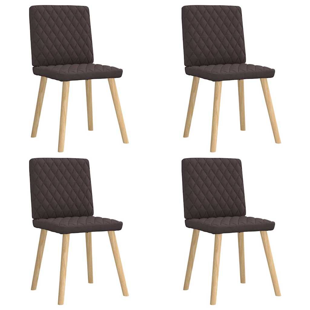 Eetkamerstoelen 4 st stof donkerbruin is nu te koop bij PeponiXL, paradijselijk wonen!