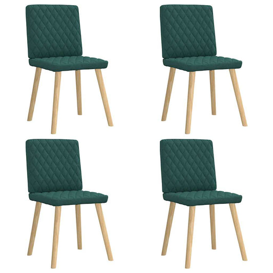 Eetkamerstoelen 4 st stof donkergroen is nu te koop bij PeponiXL, paradijselijk wonen!