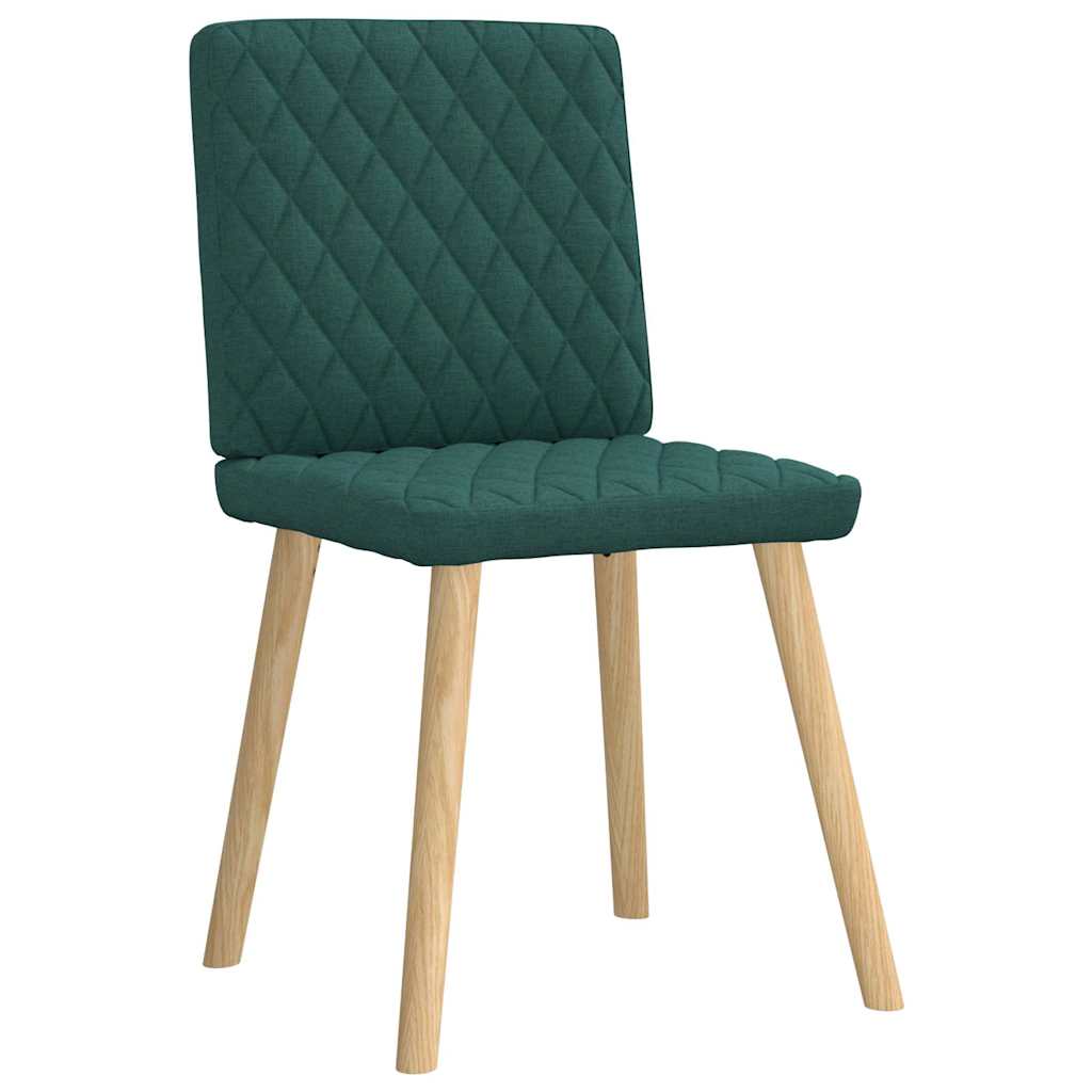 Eetkamerstoelen 4 st stof donkergroen is nu te koop bij PeponiXL, paradijselijk wonen!