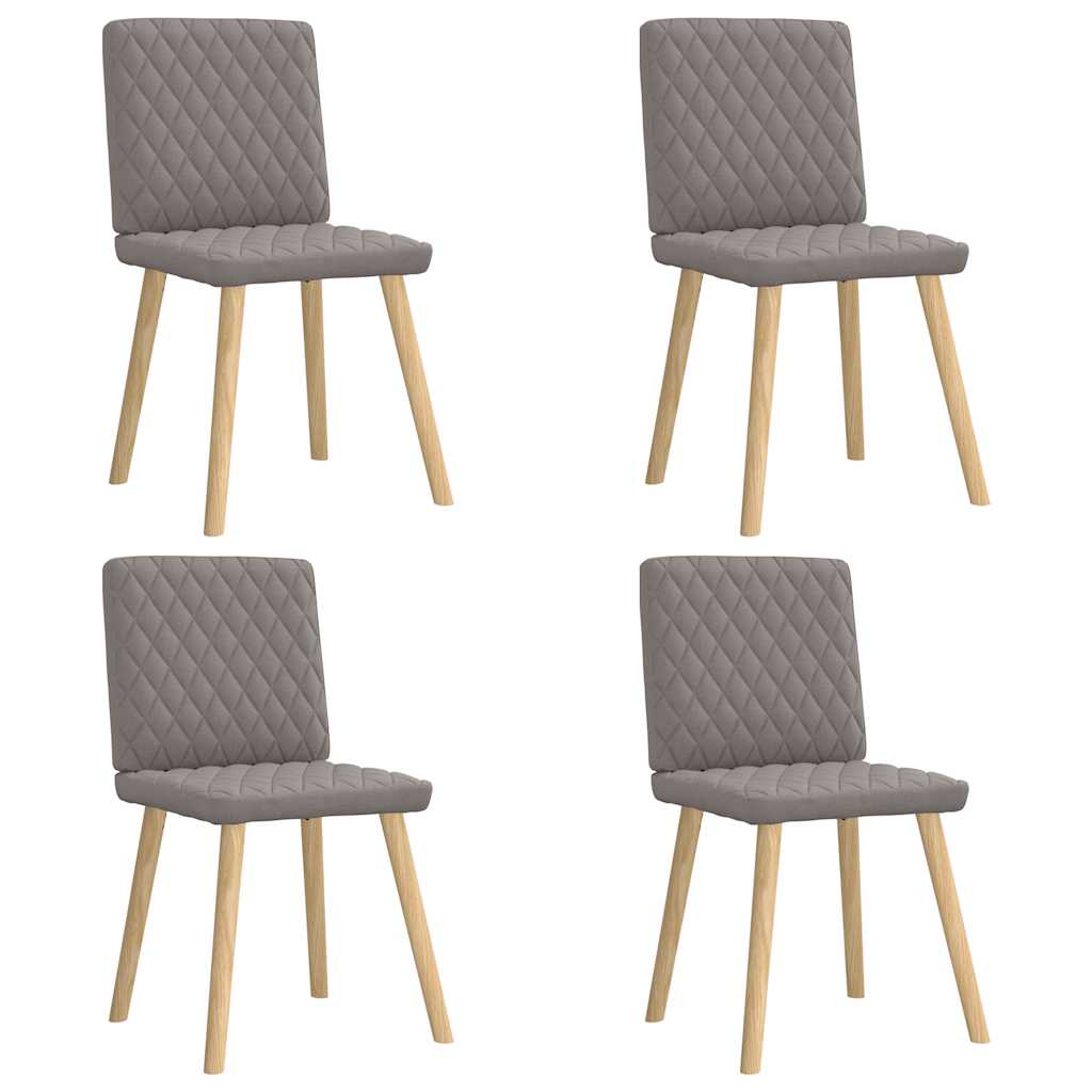 Eetkamerstoelen 4 st draaibaar stof taupe is nu te koop bij PeponiXL, paradijselijk wonen!