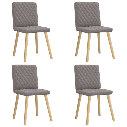 Eetkamerstoelen 4 st draaibaar stof taupe is nu te koop bij PeponiXL, paradijselijk wonen!