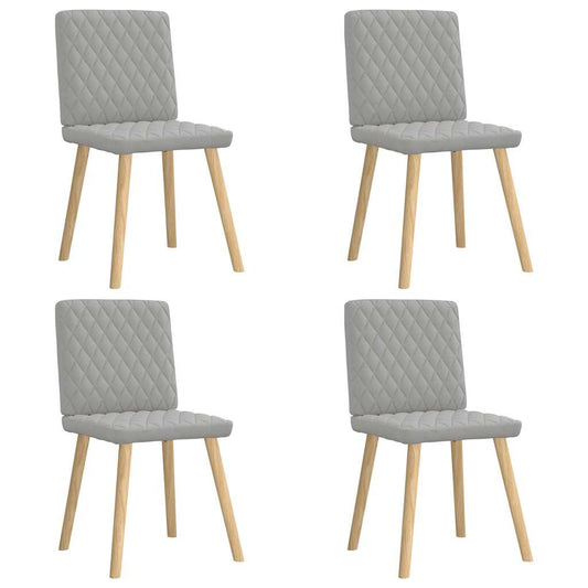 Eetkamerstoelen 4 st stof wolk grijs is nu te koop bij PeponiXL, paradijselijk wonen!