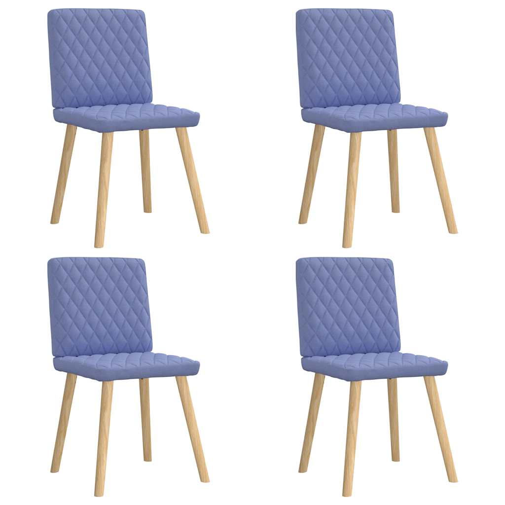 Eetkamerstoelen 4 st stof jeansblauw is nu te koop bij PeponiXL, paradijselijk wonen!