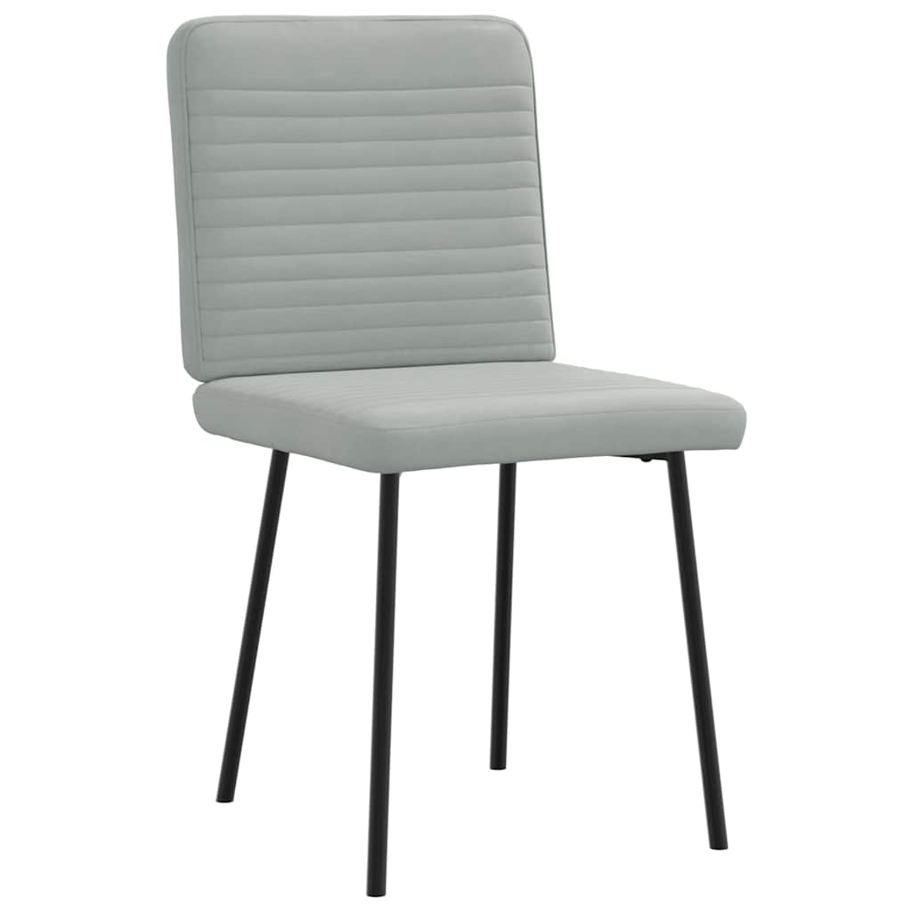 Eetkamerstoelen 4 st fluweel lichtgrijs is nu te koop bij PeponiXL, paradijselijk wonen!