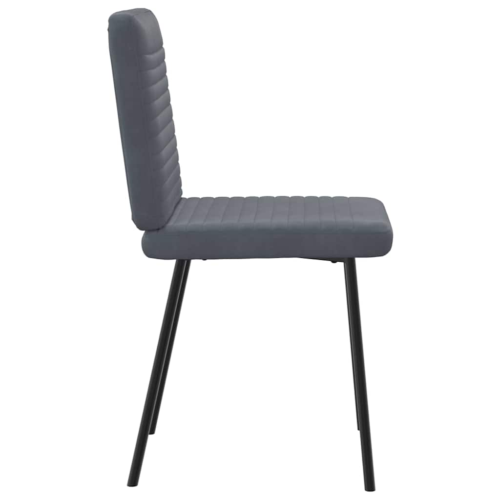 Eetkamerstoelen 4 st fluweel donkergrijs is nu te koop bij PeponiXL, paradijselijk wonen!