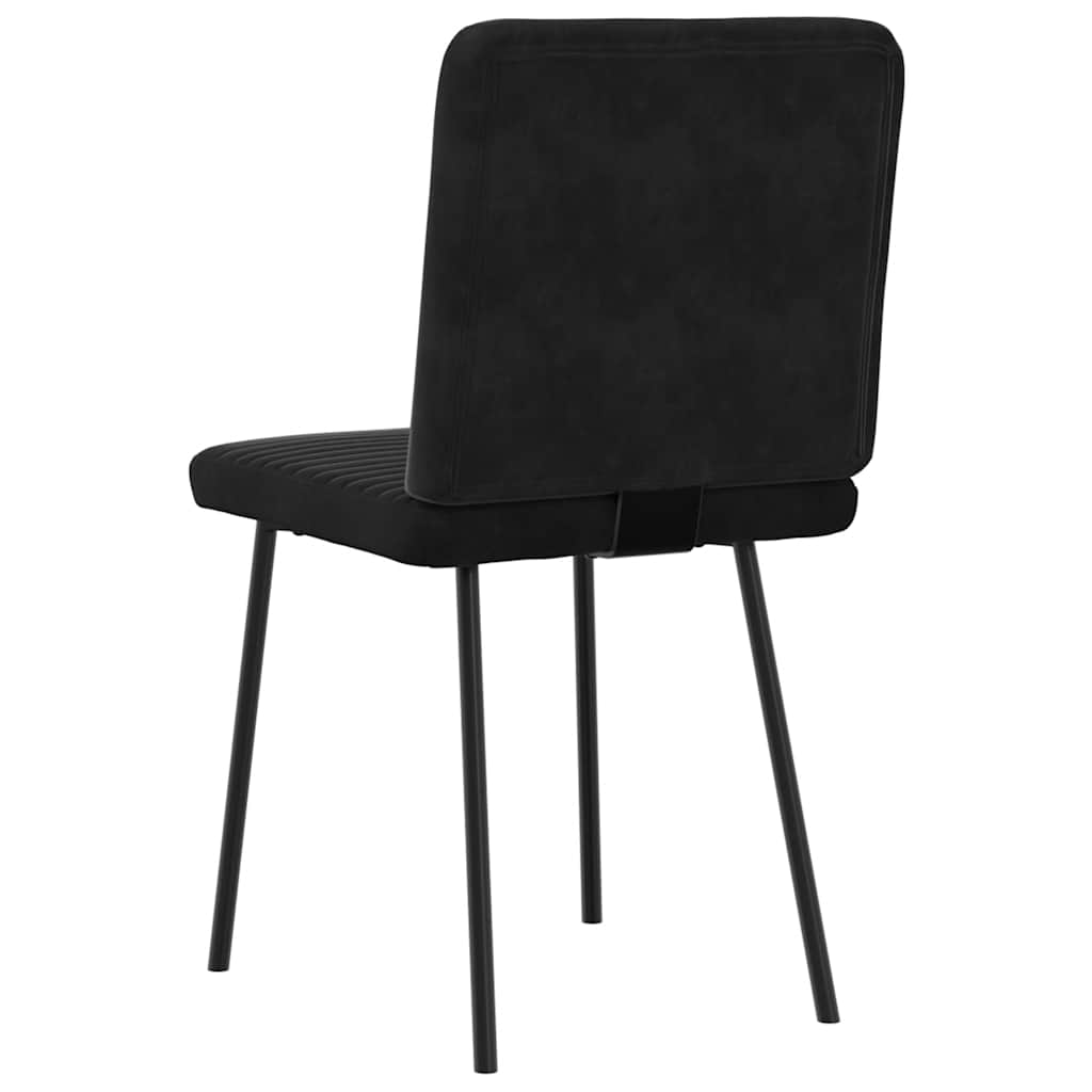 Eetkamerstoelen 4 st fluweel zwart is nu te koop bij PeponiXL, paradijselijk wonen!