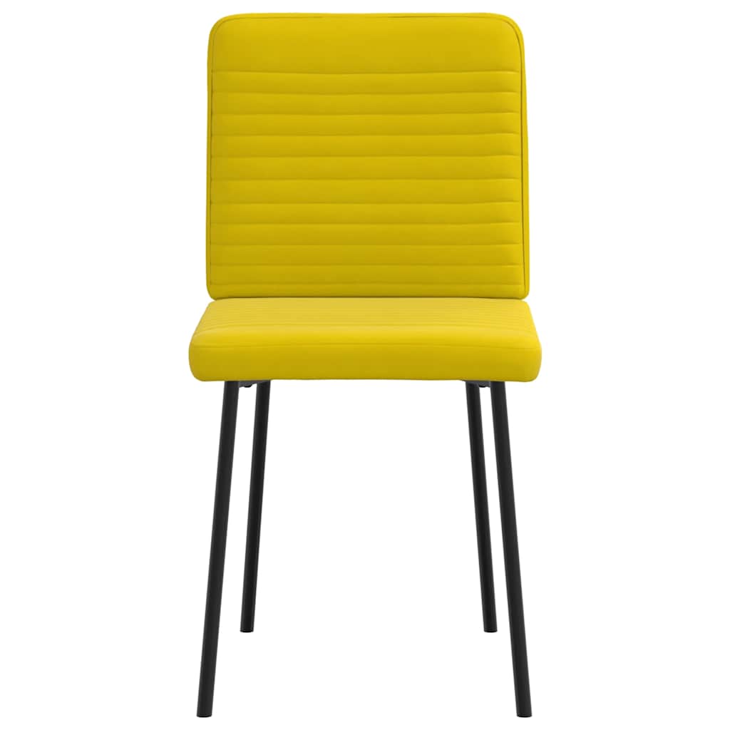 Eetkamerstoelen 4 st fluweel geel is nu te koop bij PeponiXL, paradijselijk wonen!