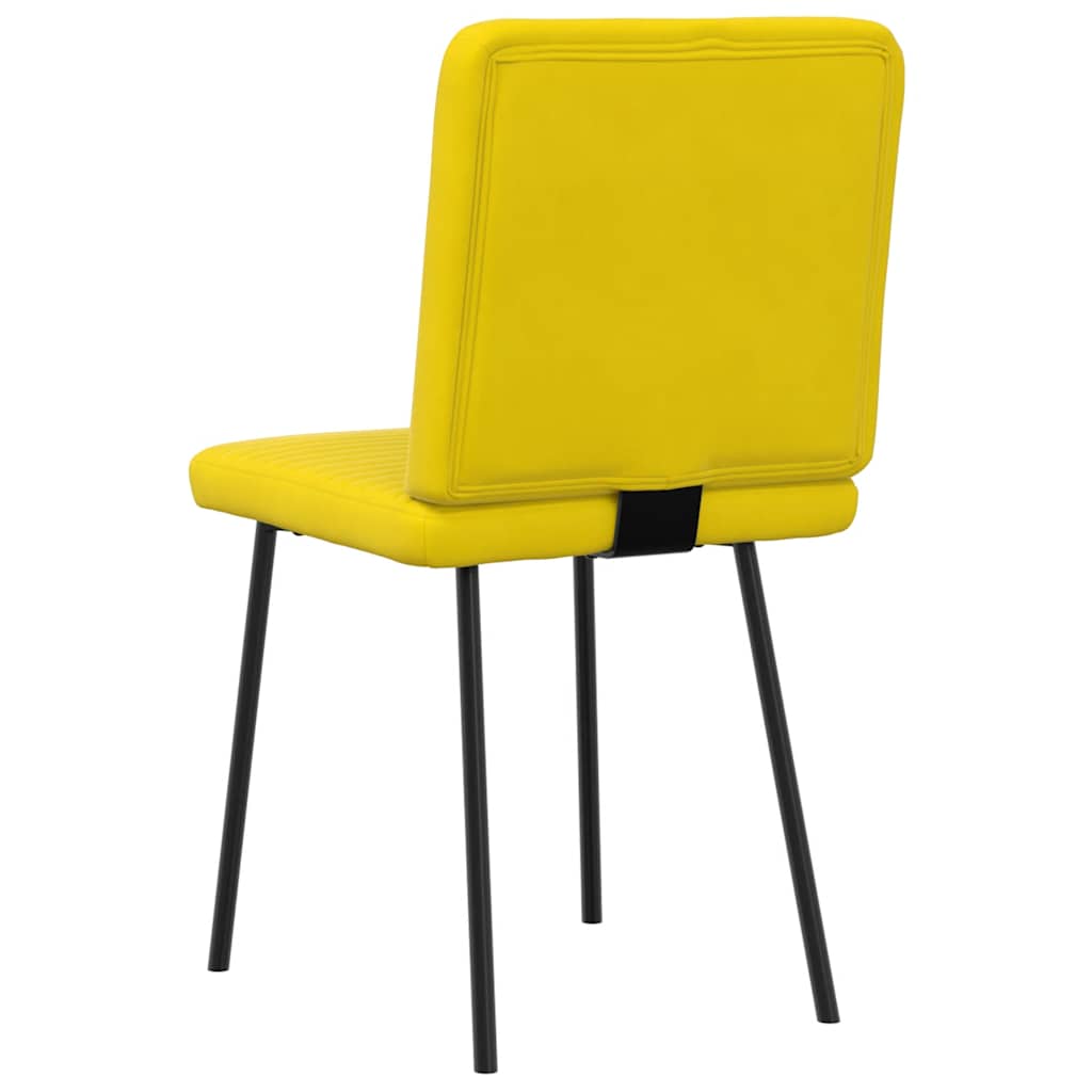 Eetkamerstoelen 4 st fluweel geel is nu te koop bij PeponiXL, paradijselijk wonen!