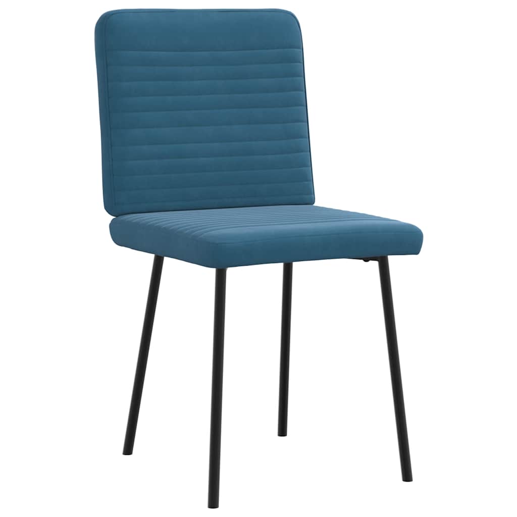 Eetkamerstoelen 4 st fluweel blauw is nu te koop bij PeponiXL, paradijselijk wonen!