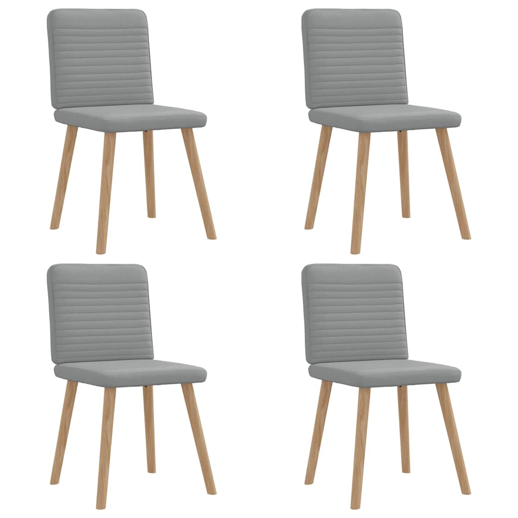 Eetkamerstoelen 4 st stof lichtgrijs is nu te koop bij PeponiXL, paradijselijk wonen!