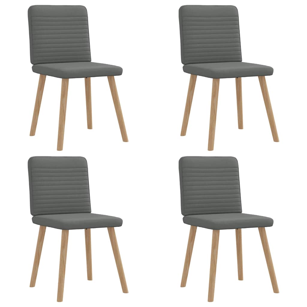 Eetkamerstoelen 4 st stof donkergrijs is nu te koop bij PeponiXL, paradijselijk wonen!