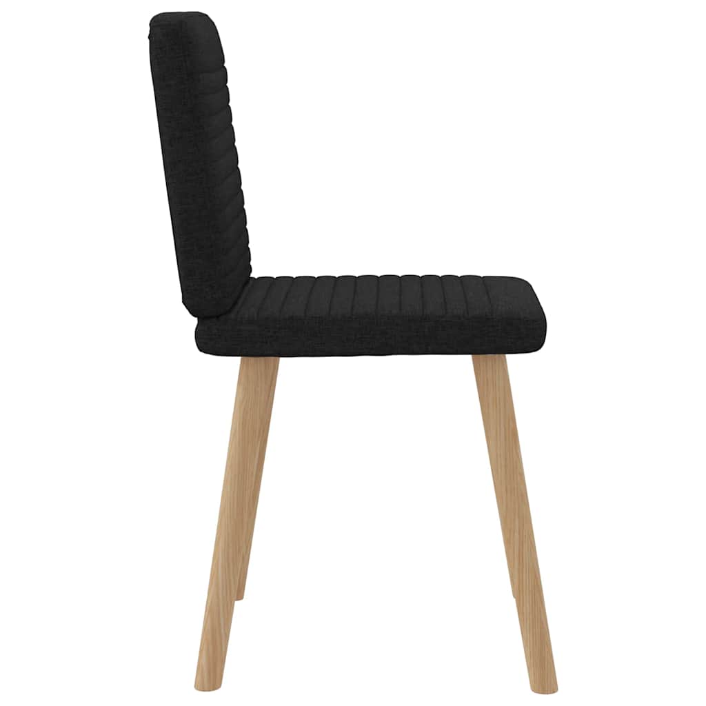 Eetkamerstoelen 4 st stof zwart is nu te koop bij PeponiXL, paradijselijk wonen!