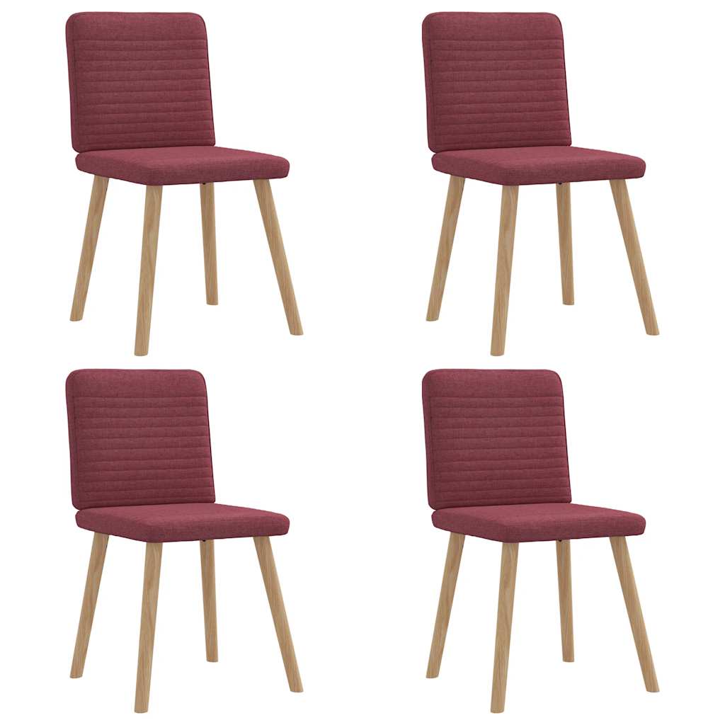 Eetkamerstoelen 4 st stof wijnrood is nu te koop bij PeponiXL, paradijselijk wonen!