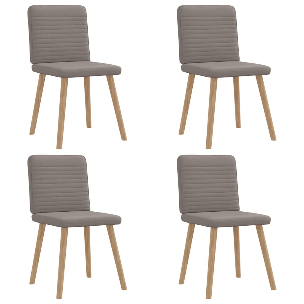 Eetkamerstoelen 4 st draaibaar stof taupe is nu te koop bij PeponiXL, paradijselijk wonen!