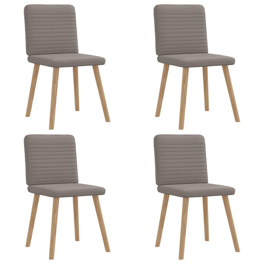 Eetkamerstoelen 4 st draaibaar stof taupe is nu te koop bij PeponiXL, paradijselijk wonen!