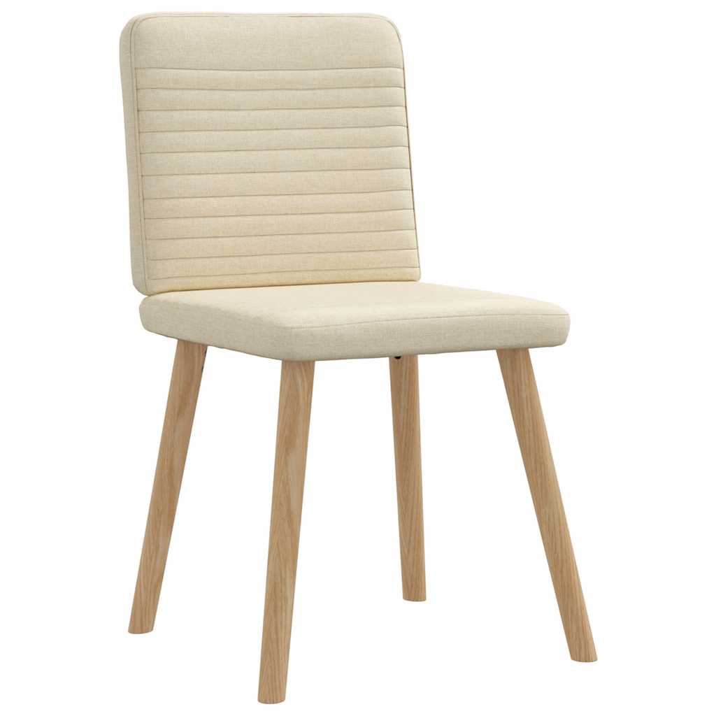 Eetkamerstoelen 4 st stof crèmekleurig is nu te koop bij PeponiXL, paradijselijk wonen!