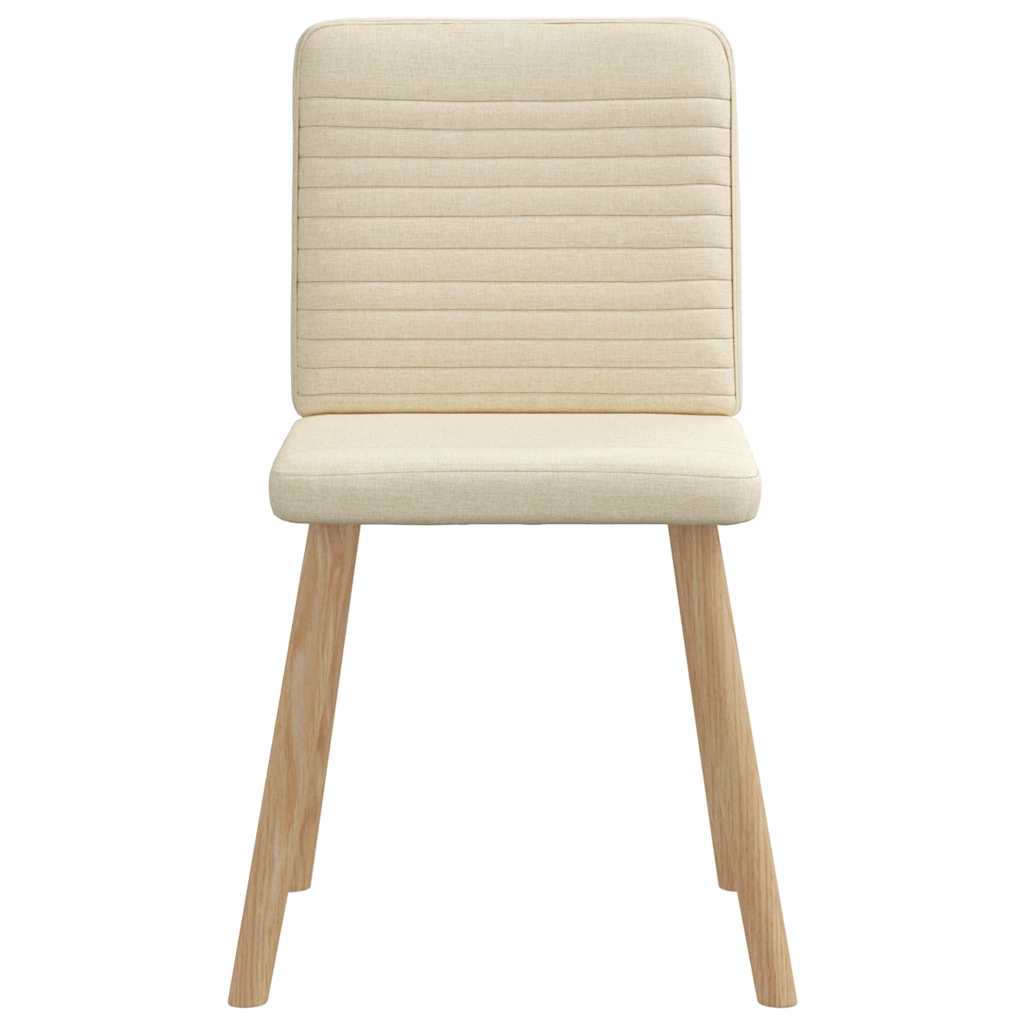 Eetkamerstoelen 4 st stof crèmekleurig is nu te koop bij PeponiXL, paradijselijk wonen!