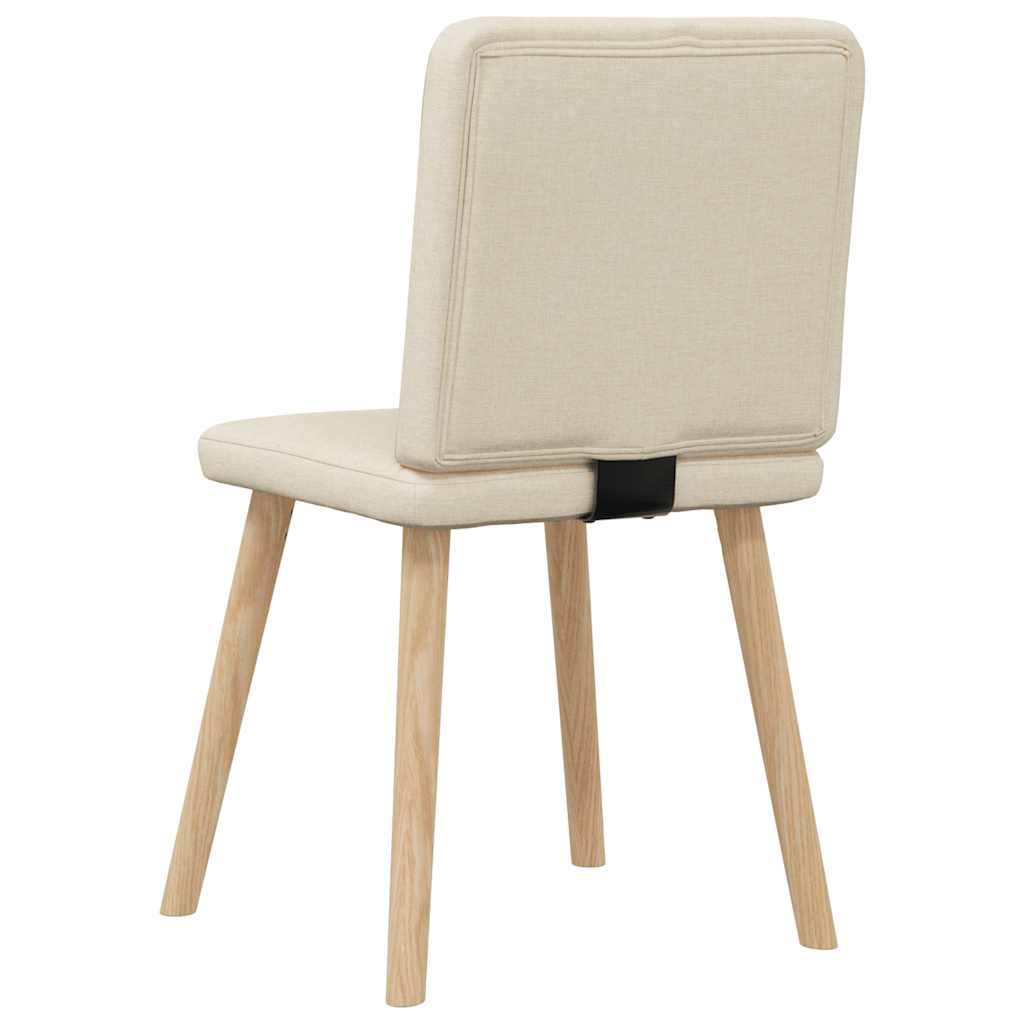 Eetkamerstoelen 4 st stof crèmekleurig is nu te koop bij PeponiXL, paradijselijk wonen!