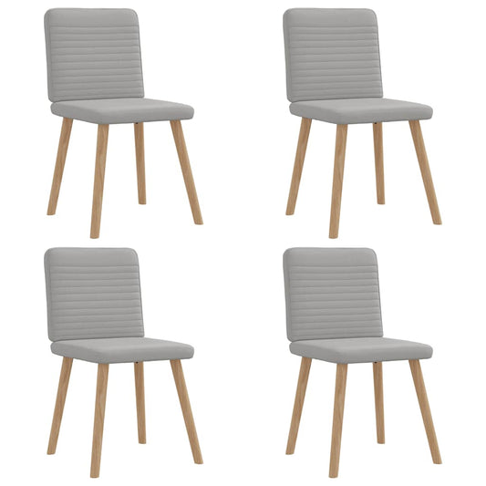 Eetkamerstoelen 4 st stof wolk grijs is nu te koop bij PeponiXL, paradijselijk wonen!