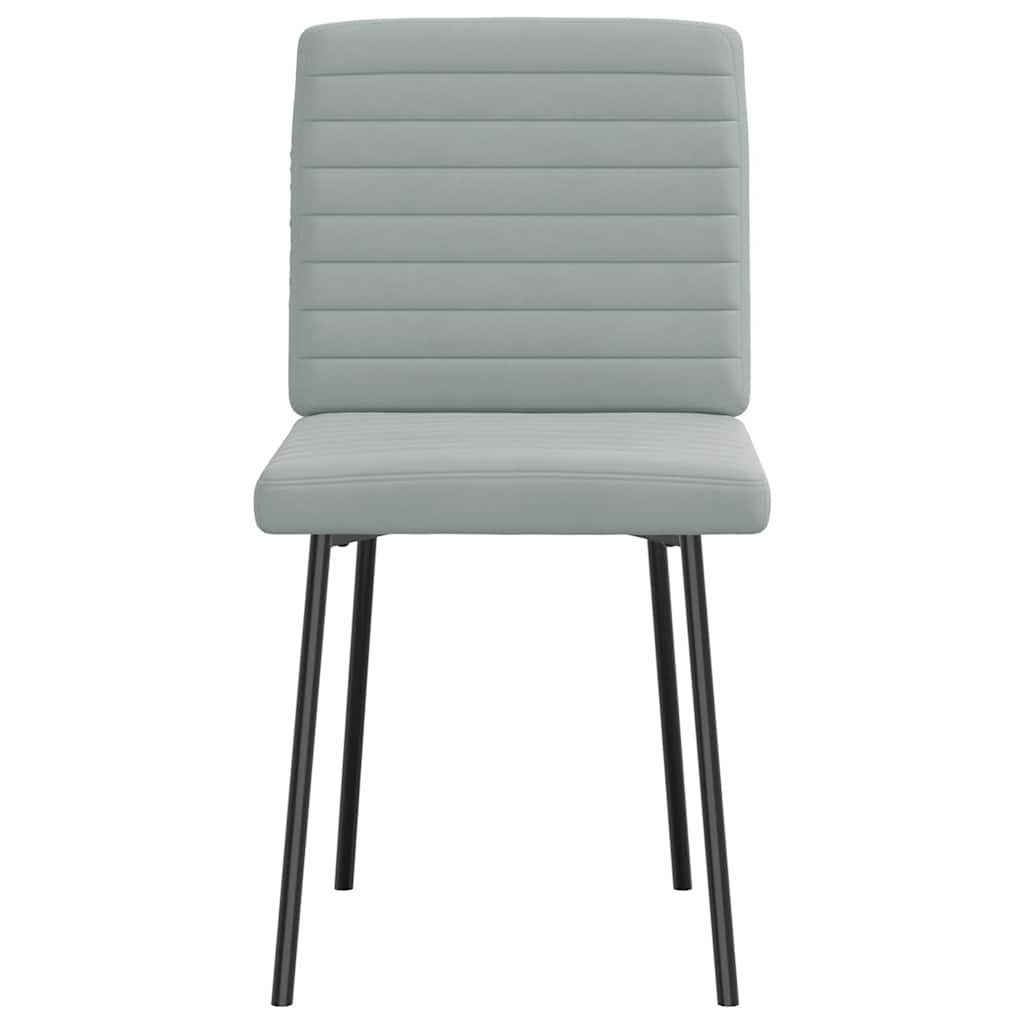 Eetkamerstoelen 4 st fluweel lichtgrijs is nu te koop bij PeponiXL, paradijselijk wonen!