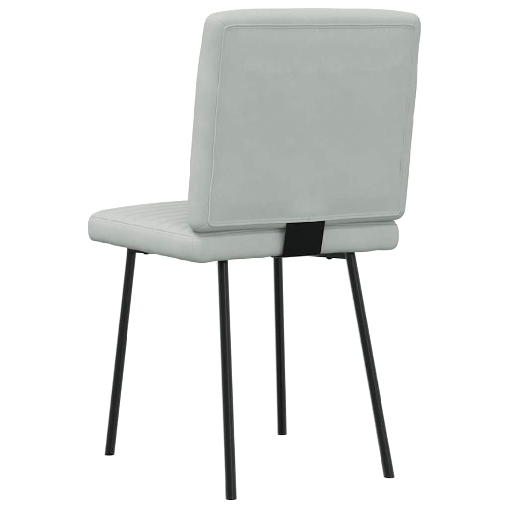 Eetkamerstoelen 4 st fluweel lichtgrijs is nu te koop bij PeponiXL, paradijselijk wonen!
