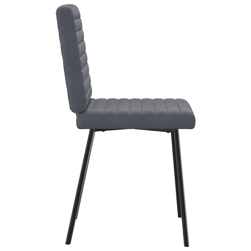 Eetkamerstoelen 4 st fluweel donkergrijs is nu te koop bij PeponiXL, paradijselijk wonen!