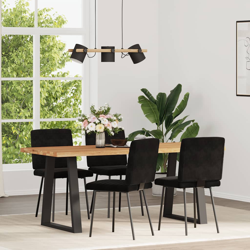 Eetkamerstoelen 4 st fluweel zwart is nu te koop bij PeponiXL, paradijselijk wonen!