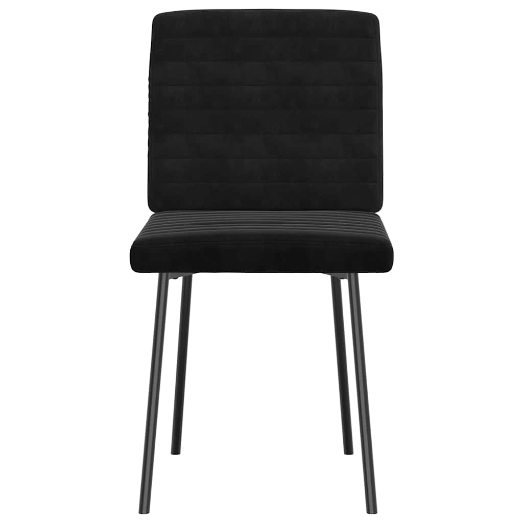 Eetkamerstoelen 4 st fluweel zwart is nu te koop bij PeponiXL, paradijselijk wonen!