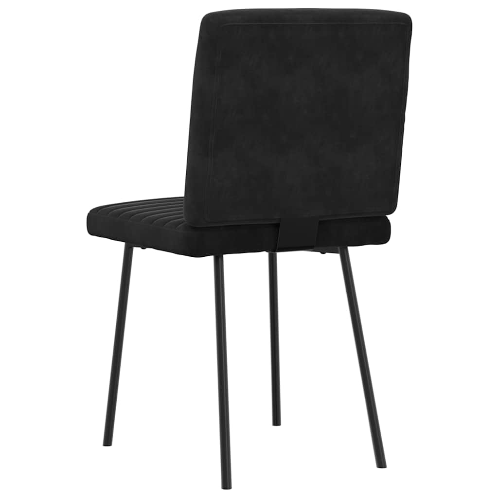Eetkamerstoelen 4 st fluweel zwart is nu te koop bij PeponiXL, paradijselijk wonen!