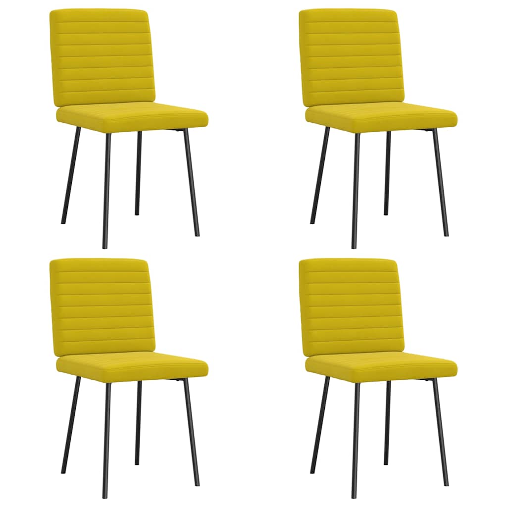 Eetkamerstoelen 4 st fluweel geel is nu te koop bij PeponiXL, paradijselijk wonen!